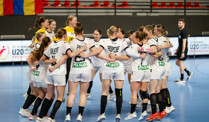 Die U20w feiert ihren Sieg