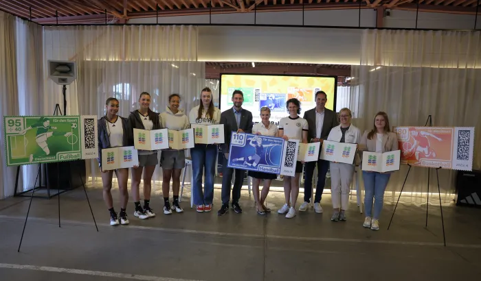 Sportbriefmarken-Serie 2025 zugunsten der Sporthilfe vorgestellt