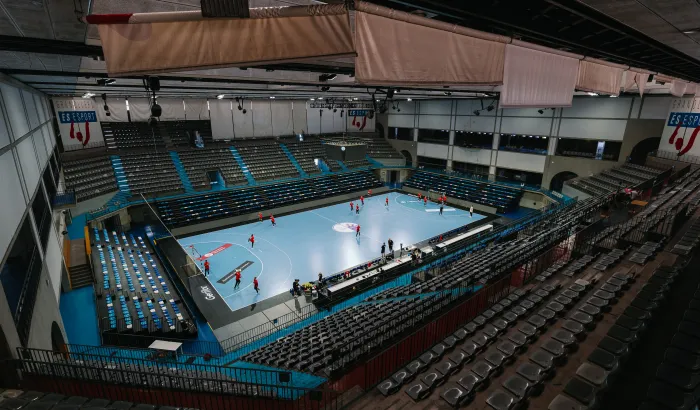 Der Palau d'Esports de Granollers, Spielort der Partien. - Foto: Lars Neumann