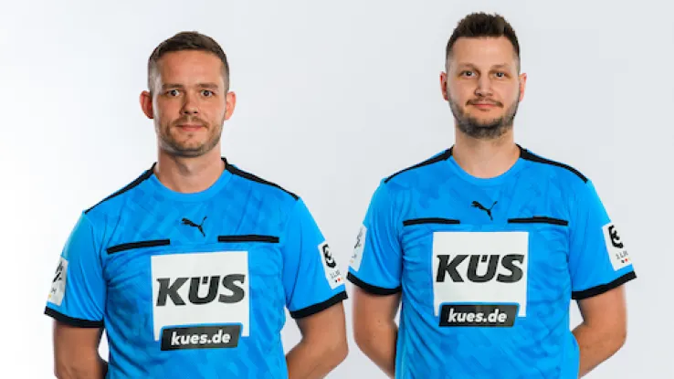 Schiedsrichter Breuer und Schaaf im Portrait 