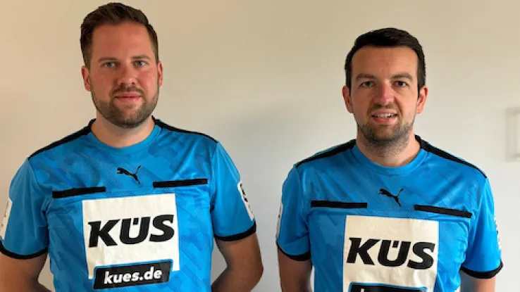 Schiedsrichter Czommer und Müller im Portrait 