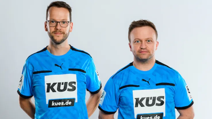 Schiedsrichter Ebel und Krähe im Portrait
