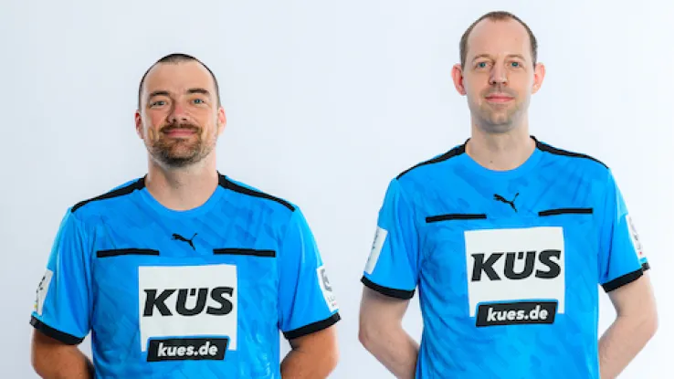 Schiedsrichter Ernst und Friedhoff im Portrait