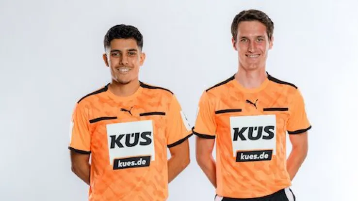 Schiedsrichter Dalampakis und Wanders im Portrait 