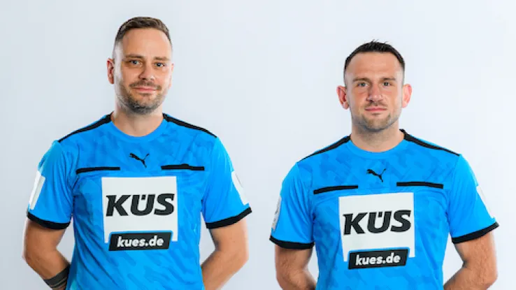 Schiedsrichter Kocak und Schmidt im Portrait