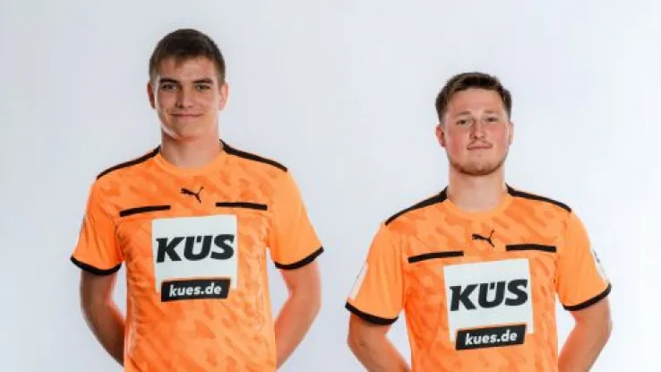 Schiedsrichter Muttach und Schillinger im Portrait 