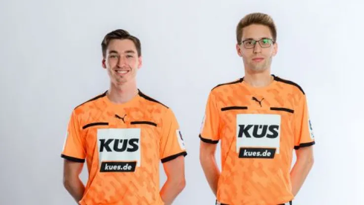 Schiedsrichter Mischok und Riebesam im Portrait 