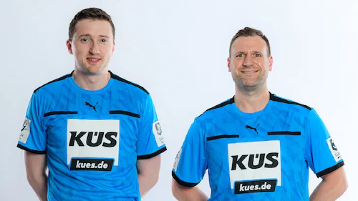 Schiedsrichter Schneider und Brendel im Portrait
