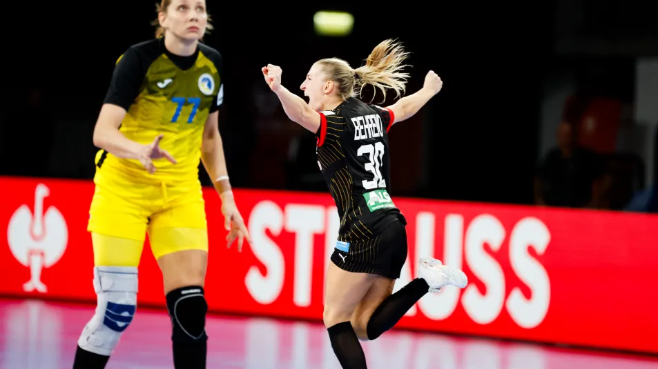 Jubelbild beim Sieg gegen die Ukraine