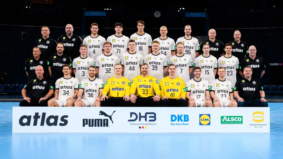 Das Mannschaftsfoto der Männer zur WM 2025