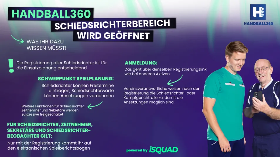 Darauf kommt es bei der Schiedsrichter-Registrierung in Handball360 an