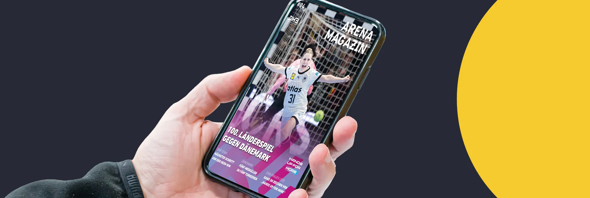 Headerbild für das DHB Arenamagazin