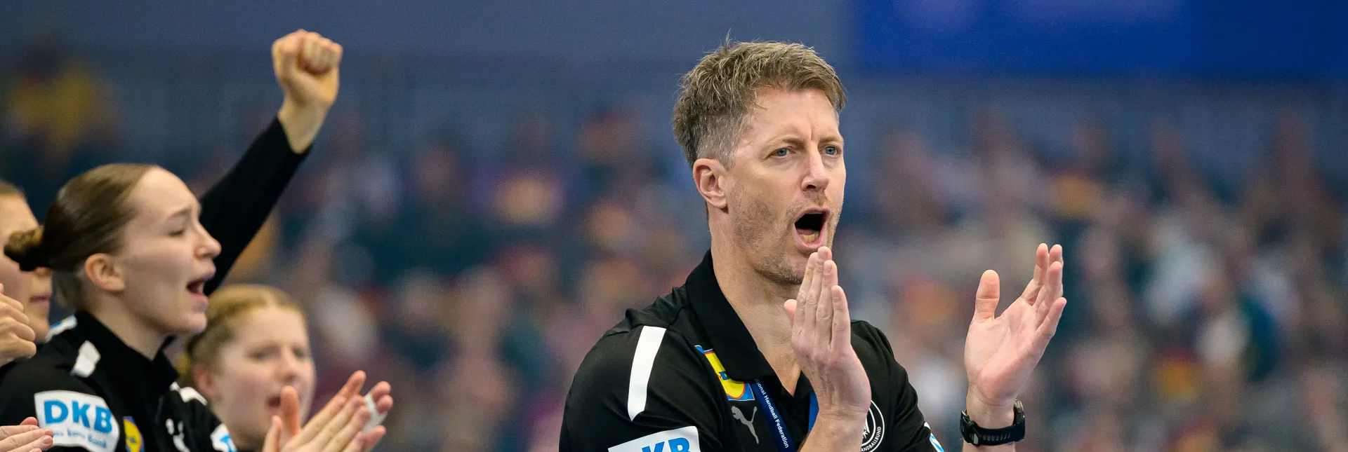 Markus Gaugisch bejubelt den Viertelfinalsieg gegen Brasilien