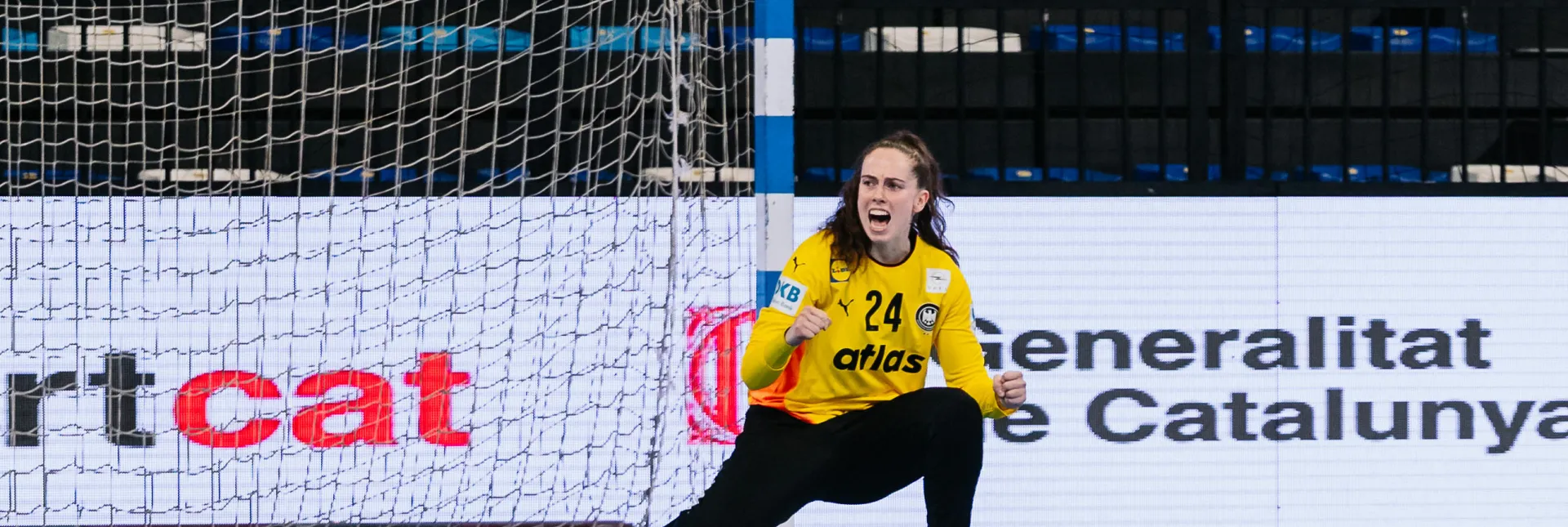 Torhüterin Sarah Wachter beim Jubel. - Foto: Lars Neumann 