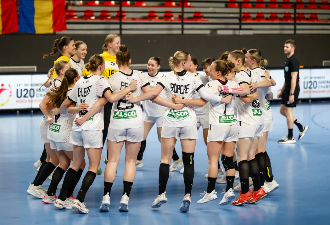 Die U20w feiert ihren Sieg