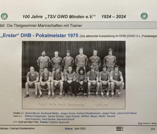 GWD Minden, der erste DHB-Pokalsieger. - Foto: Archiv GWD Minden