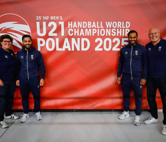 Das DHB-Quartett bei der U21-WM in Polen. - Foto: kolektiff images