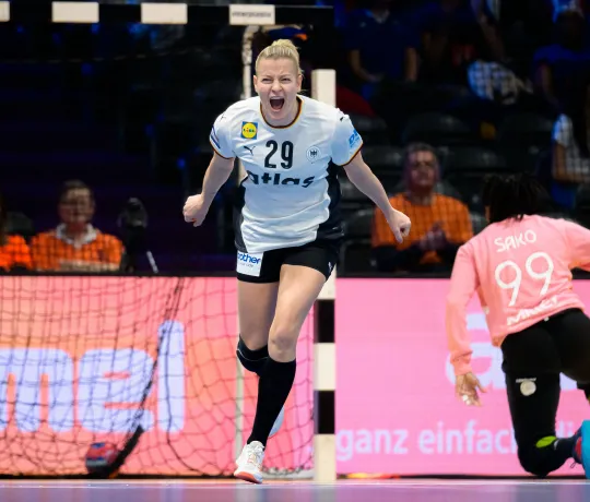 Freude über den Finaleinzug: Antje Döll bejubelt den Halbfinalsieg gegen Frankreich