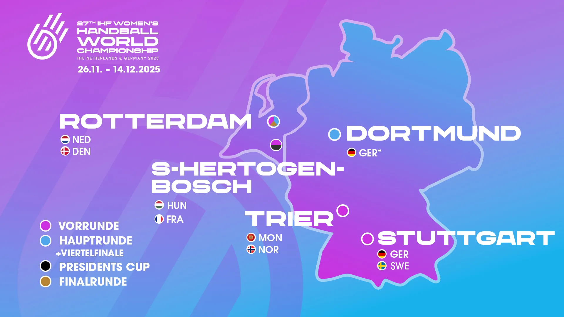 HUFM WM 25 Standorte