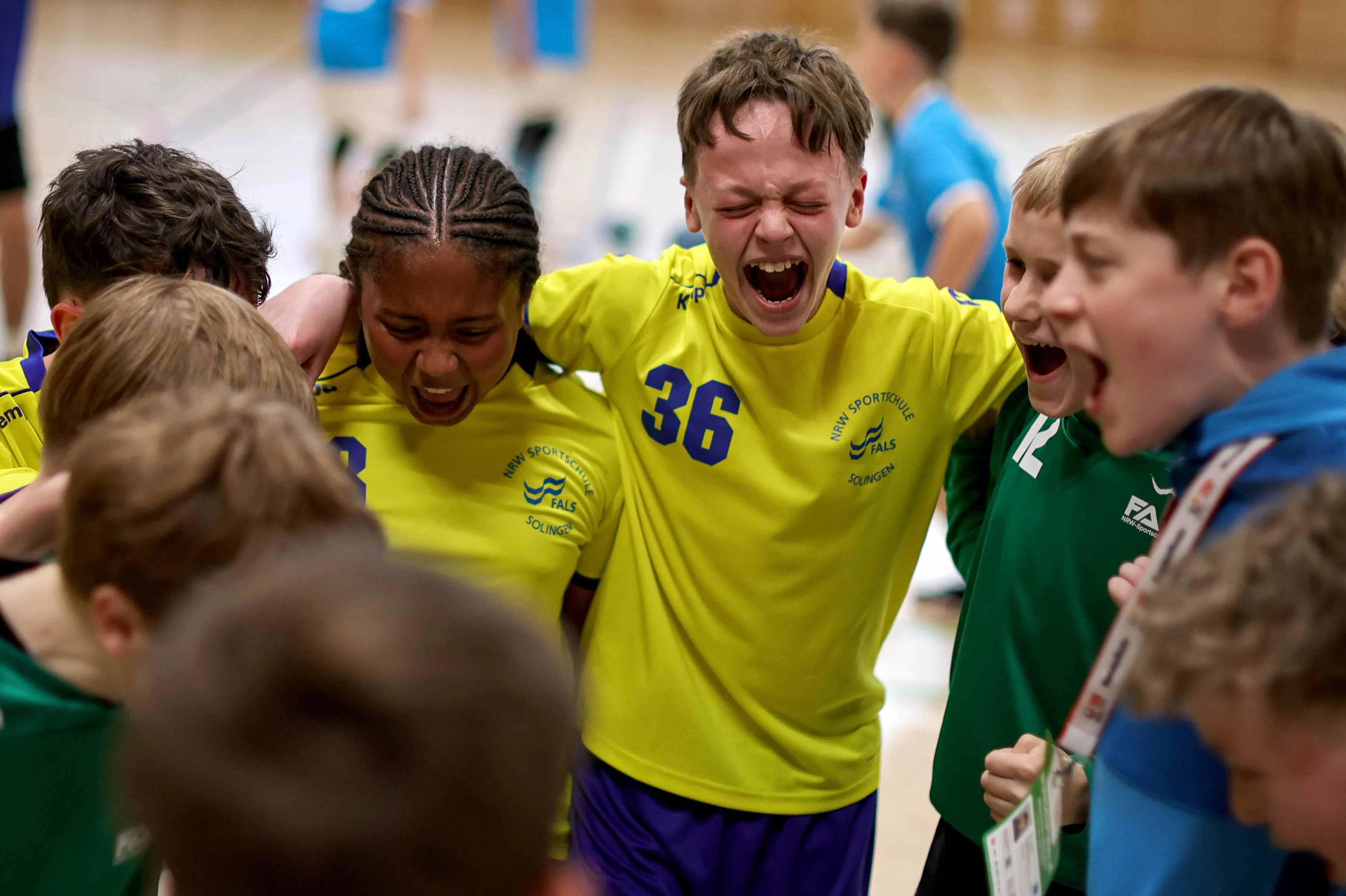 Jubel bei den Siegern der U14-Konkurrenz. - Foto: Deutsche Schulsportstiftung/sampics