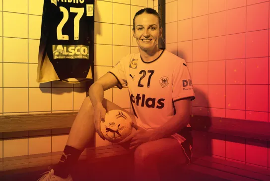 Julia Maidhof in der Kabine