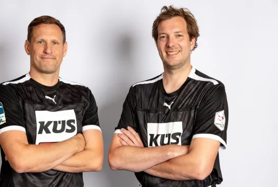 Jens Vortmann (rechts) mit Nils Blümel. - Foto: Ronald Göttel