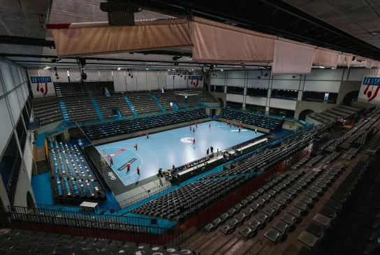 Der Palau d'Esports de Granollers, Spielort der Partien. - Foto: Lars Neumann