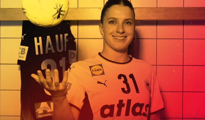 Alexia Hauf in der Kabine